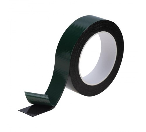 Двухсторонний скотч , черная, вспененная ЭВА основа, 30 мм, ролик 5 м  09-6130  REXANT