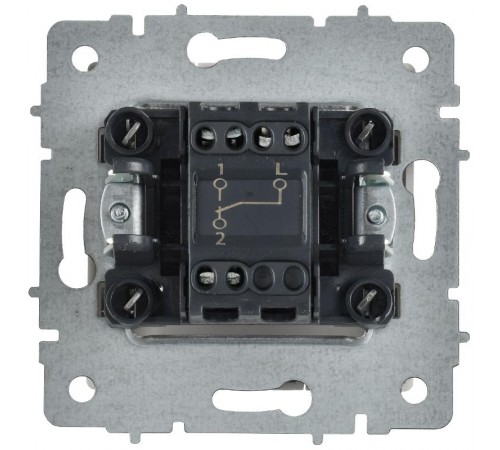 BRITE Выключатель 1-клавишный проходной 10А ВС10-1-6-БрАБ арктический белый   BR-V12-0-10-K91  IEK