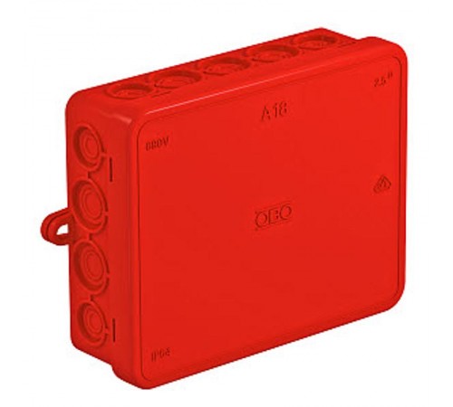 Коробка распределительная A18, 125x100x40 мм, красная (A 18 HF RO)  2000418  OBO Bettermann