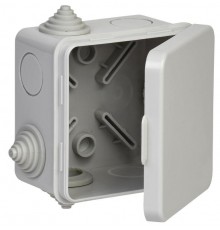 Коробка расп. КМ41238 80х80х50мм о/к IP54 7 вв. (7035)  UKO31-080-080-050-K03-54  IEK