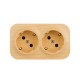 Quteo Сосна Розетка 2-я с заземлением со шторками  782287  Legrand