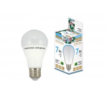 Лампа светодиодная НЛ-LED-A60-7 Вт-230 В-6500 К-Е27, (58х109 мм), Народная  SQ0340-0118  TDM