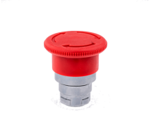 Головка грибовидная возврат поворотом, красный, O40 мм, мет. MTB2-BS54  43193  ОВЕН