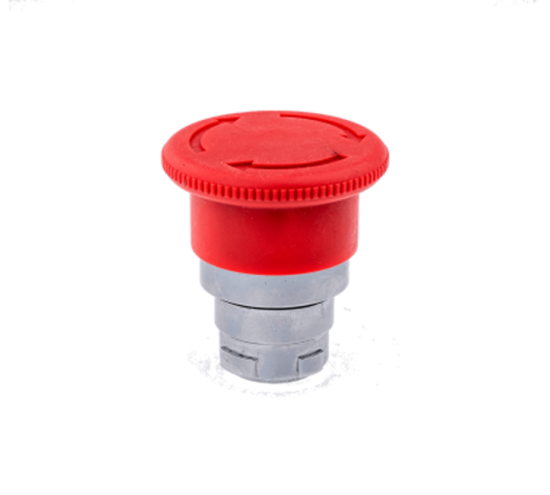 Головка грибовидная возврат поворотом, красный, O40 мм, мет. MTB2-BS54  43193  ОВЕН