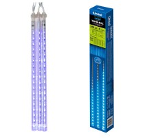 Занавес светодиодный "Падающие звезды" ULD-E2405-240/DTK BLUE IP44 METEOR соед. 2х0,5м 8 нитей синий свет, шнур прозр.  11123  Uniel