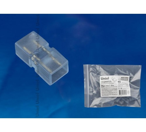 Коннекторы для светодиодной ленты 220В, 10x7мм, 2 контакта UTC-K-12/A67-NNN CLEAR 025 POLYBAG прозрачный 25 шт/упак  UL-00000868  Uniel