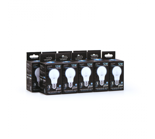 Лампа светодиодная LED 12Вт E27 220В 4100К A60 шар  102502212  Gauss