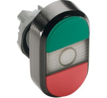 Кнопка двойная MPD1-11С прозрачная линза без текста  1SFA611130R1108  ABB