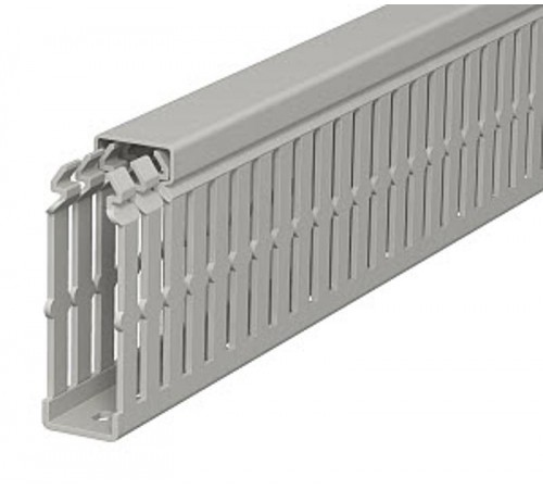Кабель-канал перфорированный LKV N 75x25x2000 мм ПВХ серый RAL7030  6178420  OBO Bettermann