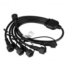 Коннектор питания ARD-CLASSIC-SYNC-RGB Black (230V, 5 ports) (Ardecoled, Закрытый)  031791  Arlight