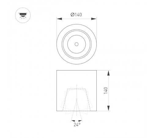 Светильник SP-FOCUS-R140-30W Day White  021428  Arlight