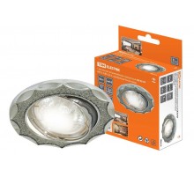 Светильник точечный встраиваемый под лампу поворотный СВ 02-07 MR16 50Вт G5.3 серебряный блеск/хром  SQ0359-0039  TDM