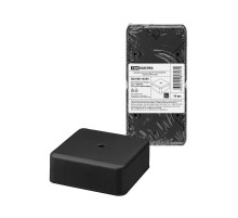 Коробка распаячная КР 75х75х28 ОП черная IP40  SQ1401-0255  TDM