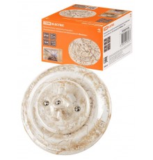 Выключатель скрытой установки фарфоровый поворотный с ручкой (бантик) 10А мраморный "Болонь"  SQ1820-0120  TDM