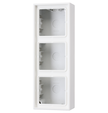 Рамка для вертикальной и горизонтальной установки, 3 поста, накладной монтаж; дюропласт; белый; LS990  LS583AWW  Jung