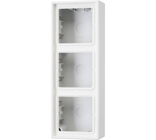 Рамка для вертикальной и горизонтальной установки, 3 поста, накладной монтаж; дюропласт; белый; LS990  LS583AWW  Jung