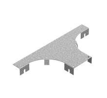 Крышка к ответвителю горизонтальному к лотку ПЛК 500, толщ. 1,2 мм, Сендзимир цинк, 021857  КОПЛК-500-1,2-R100-СЦ   Ostec