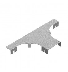 Крышка к ответвителю горизонтальному к лотку ПЛК 100, толщ. 1,2 мм, Сендзимир цинк, 021817  КОПЛК-100-1,2-R100-СЦ   Ostec