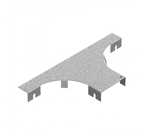 Крышка к ответвителю горизонтальному к лотку ПЛК 300, толщ. 1,2 мм, Сендзимир цинк, 021837  КОПЛК-300-1,2-R100-СЦ   Ostec