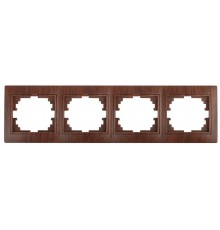 1-504-10 Intro Рамка на 4 поста гор., СУ, Plano, венге  Б0030104  Intro