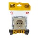 BRITE Розетка с заземлением без шторок 16А РС11-1-0-БрКр бежевый   BR-R11-16-K10  IEK