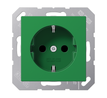 Штепсельная розетка SCHUKO 16A 250V~; термопласт; зеленый  A1520BFGN  Jung