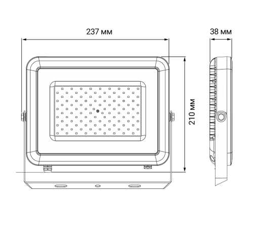 Прожектор светодиодный СДО PFL- S2 - 50w 6500K IP65 NEW (с клапаном)  .2853301D  Jazzway
