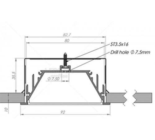 Держатель для ALU-POWER-RW80F  019451  Arlight