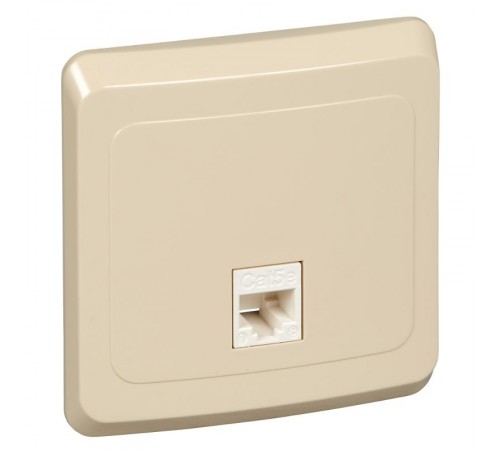 Этюд Кремовый С/У Розетка компьютерная 1-ая кат.5е (RJ45)  KOMC-001K  SE