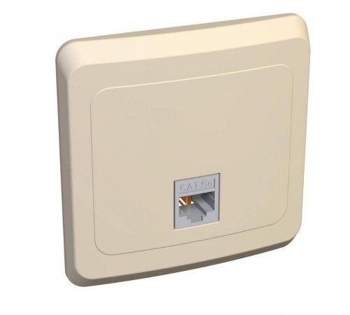 Этюд Кремовый С/У Розетка компьютерная 1-ая кат.5е (RJ45)  KOMC-001K  SE