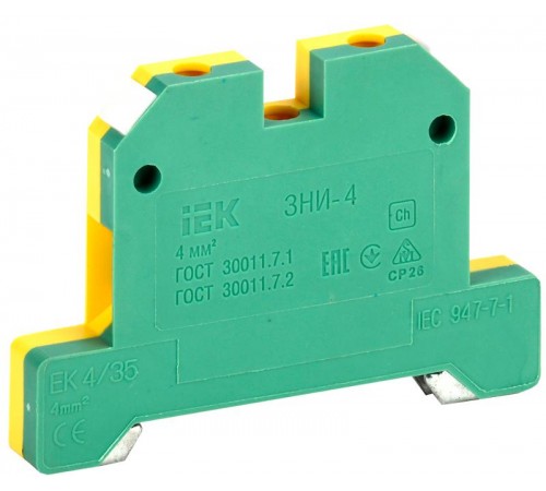 Зажим наборный ЗНИ-4PEN 4мм2 (JXB-земля)       YZN20-004-K52  IEK