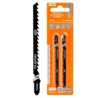 Пилки для электролобзика по дереву, HCS, 75х4 мм, криволинейный рез, T244D, 2 шт, "Рубин", TDM  SQ1089-0207  TDM