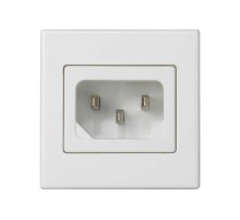 Simon Connect Адаптер с штыревым разъёмом С14,"папа"( IEC320), К45, белый  K305A-9  Simon