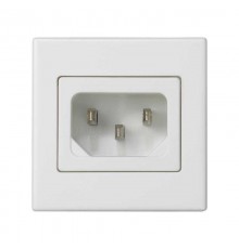 Simon Connect Адаптер с штыревым разъёмом С14,"папа"( IEC320), К45, белый  K305A-9  Simon