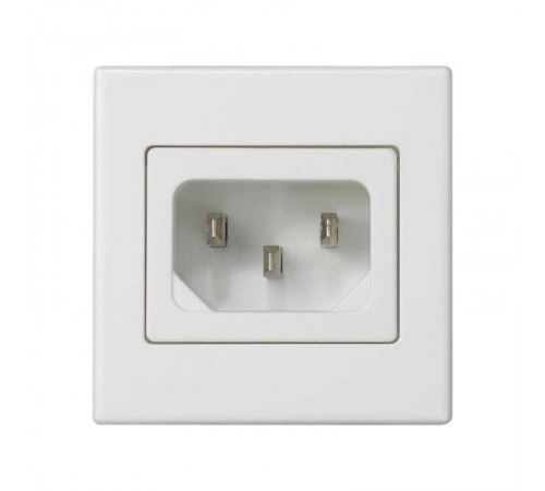 Simon Connect Адаптер с штыревым разъёмом С14,"папа"( IEC320), К45, белый  K305A-9  Simon