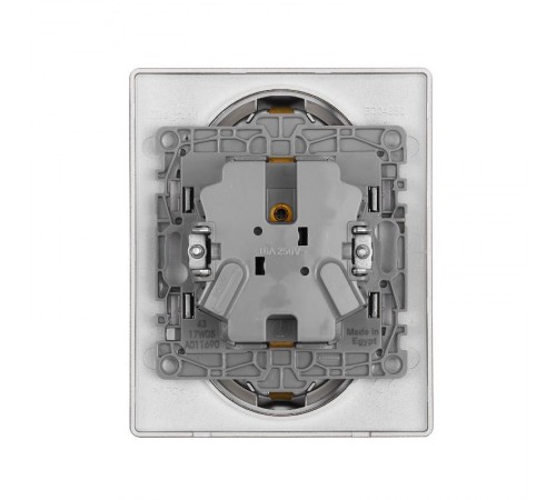 Etika Антрацит Розетка 2-ая с заземлением, винтовые клеммы, 16А, 250 В  672623  Legrand