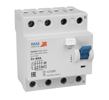 Устройство защитного отключения (УЗО) без защиты от сверхтоков OptiDin DМ63-4425-A-УХЛ4 (4P, 25, 300mA) (КЭАЗ  254303  КЭАЗ