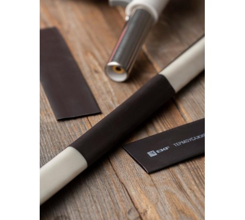 Термоусаживаемая трубка ТУТ нг 18/9 черная рулон PROxima  tut-18-b  EKF