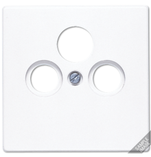 Крышка для SAT-TV-FM-розеток, фиксация винтом; термопласт; слоновая кость; LS990  LS990SAT  Jung