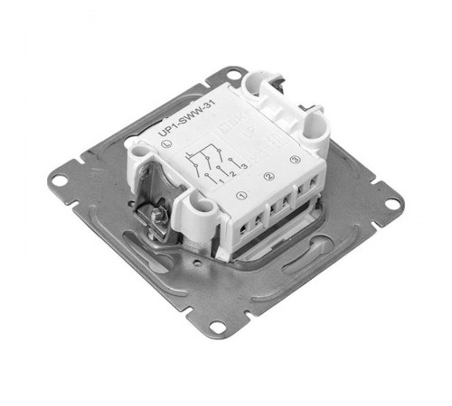 Механизм выключателя, трёхклавишный, белый Эпика EKF  UP1-SWW-31  EKF