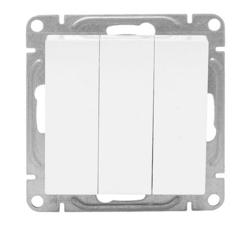 Механизм выключателя, трёхклавишный, белый Эпика EKF  UP1-SWW-31  EKF