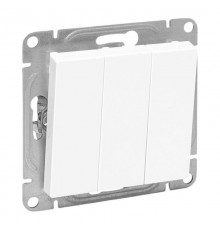 Механизм выключателя, трёхклавишный, белый Эпика EKF  UP1-SWW-31  EKF