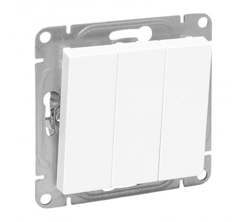 Механизм выключателя, трёхклавишный, белый Эпика EKF  UP1-SWW-31  EKF