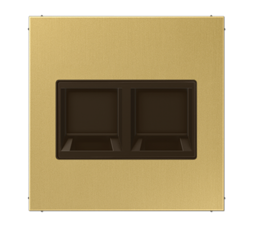 Плата (фиксация защёлкиванием) для одного модуля; металл; латунь Classic ME1969-25WEC Jung