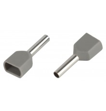 Наконечник-гильза ЭРА NO-225-97 НШвИ(2) 0,75-8 с изолированным фланцем (упаковка 50 шт.)   Б0063263  ЭРА