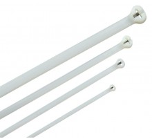 Хомут Хку 2,5х160мм со стальным замком белый (100шт)  UHH34-D025-160-100-K01  IEK