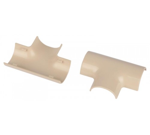 Т-образный угол  T-KK-30-13-B для полукруглого кабель-канала бежевый 30х13мм 2шт/комплект  Б0064960  ЭРА