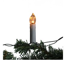 Гирлянда нить ЕGNIG - CAN Свечи, теплый белый, 3,8 м, 220 V, длина провода 1,5 м, 20 LED, IP20  Б0055996  ЭРА