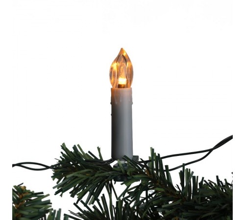 Гирлянда нить ЕGNIG - CAN Свечи, теплый белый, 3,8 м, 220 V, длина провода 1,5 м, 20 LED, IP20  Б0055996  ЭРА