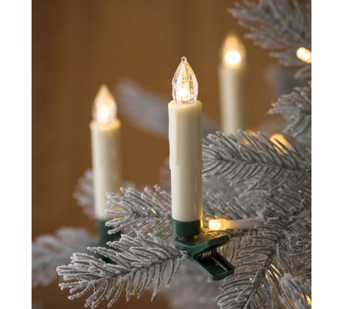 Гирлянда нить ЕGNIG - CAN Свечи, теплый белый, 3,8 м, 220 V, длина провода 1,5 м, 20 LED, IP20  Б0055996  ЭРА